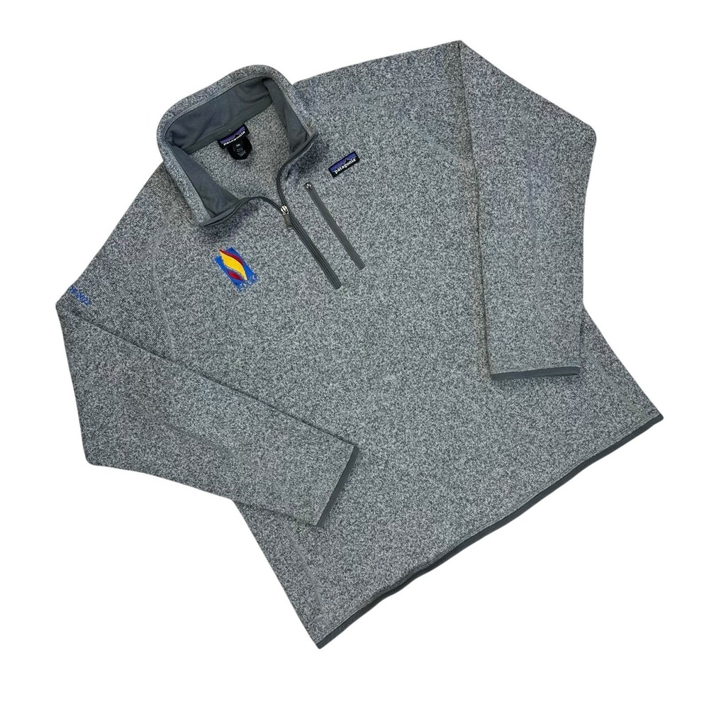 Patagonia Better Sweater 1/4 Zip Pullover Gray Men 2XL Gorpcore Preppy Embroider